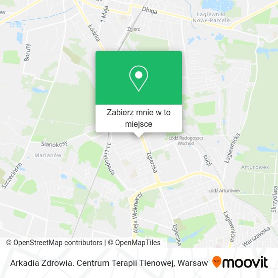 Mapa Arkadia Zdrowia. Centrum Terapii Tlenowej