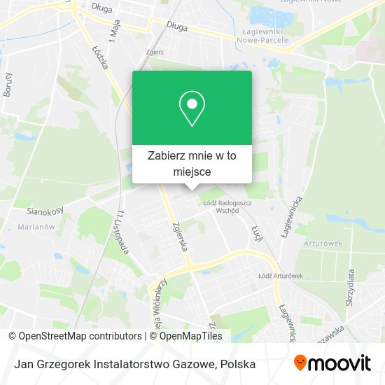 Mapa Jan Grzegorek Instalatorstwo Gazowe