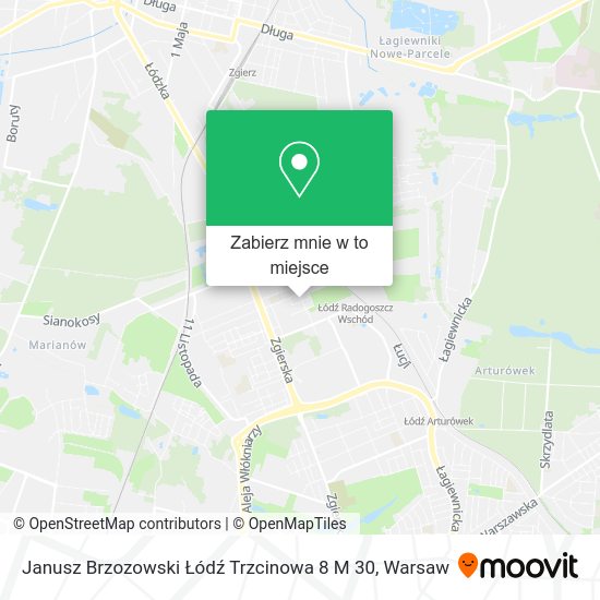 Mapa Janusz Brzozowski Łódź Trzcinowa 8 M 30