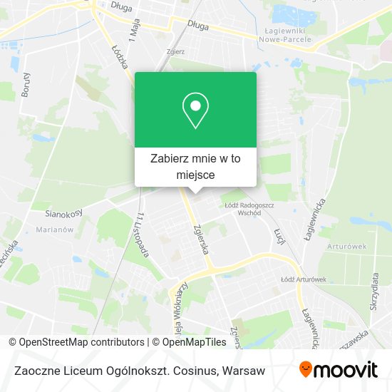 Mapa Zaoczne Liceum Ogólnokszt. Cosinus