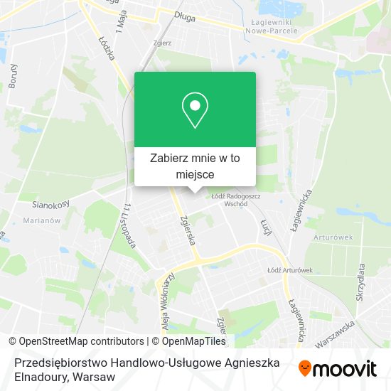 Mapa Przedsiębiorstwo Handlowo-Usługowe Agnieszka Elnadoury