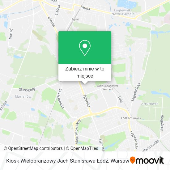 Mapa Kiosk Wielobranżowy Jach Stanisława Łódź