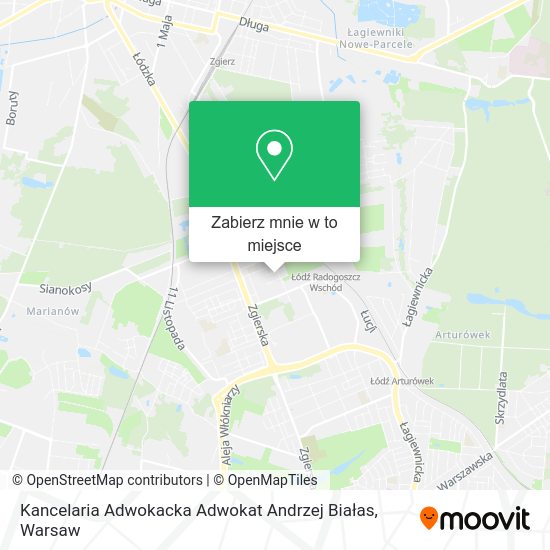 Mapa Kancelaria Adwokacka Adwokat Andrzej Białas