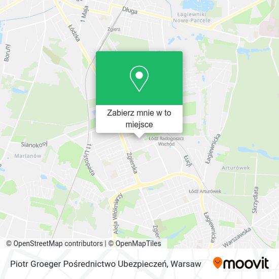 Mapa Piotr Groeger Pośrednictwo Ubezpieczeń