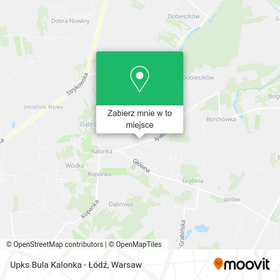 Mapa Upks Bula Kalonka - Łódź