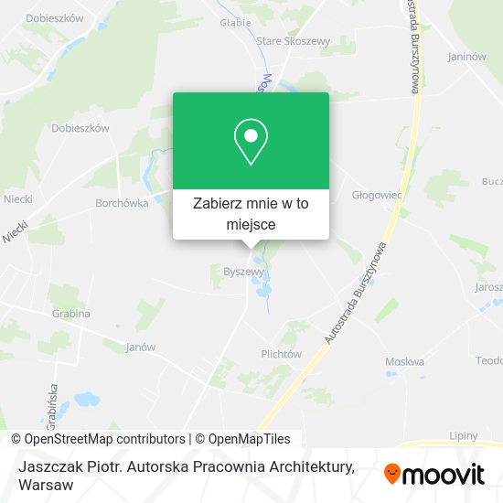 Mapa Jaszczak Piotr. Autorska Pracownia Architektury