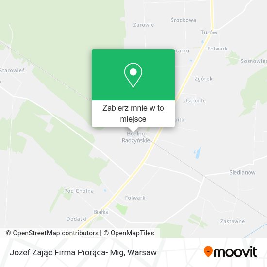 Mapa Józef Zając Firma Piorąca- Mig