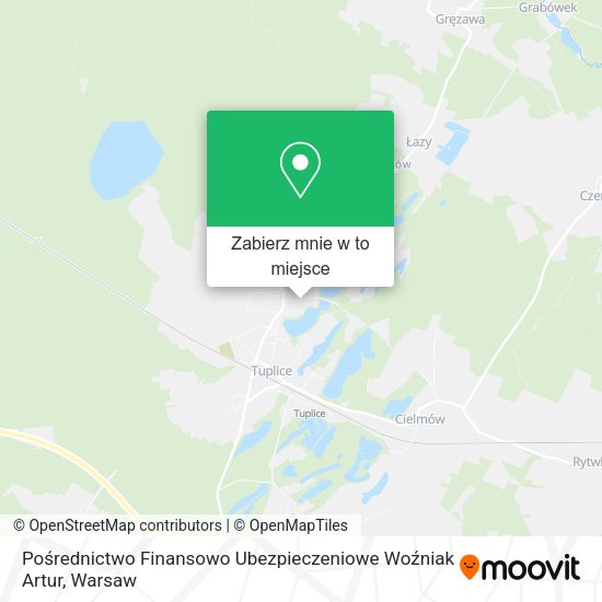 Mapa Pośrednictwo Finansowo Ubezpieczeniowe Woźniak Artur