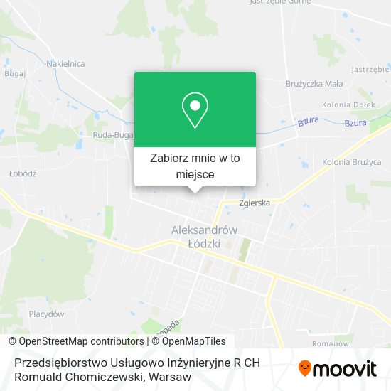 Mapa Przedsiębiorstwo Usługowo Inżynieryjne R CH Romuald Chomiczewski