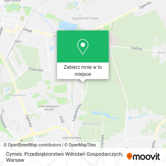 Mapa Cymes. Przedsiębiorstwo Wdrożeń Gospodarczych