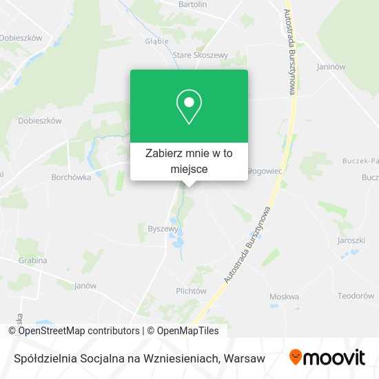 Mapa Spółdzielnia Socjalna na Wzniesieniach