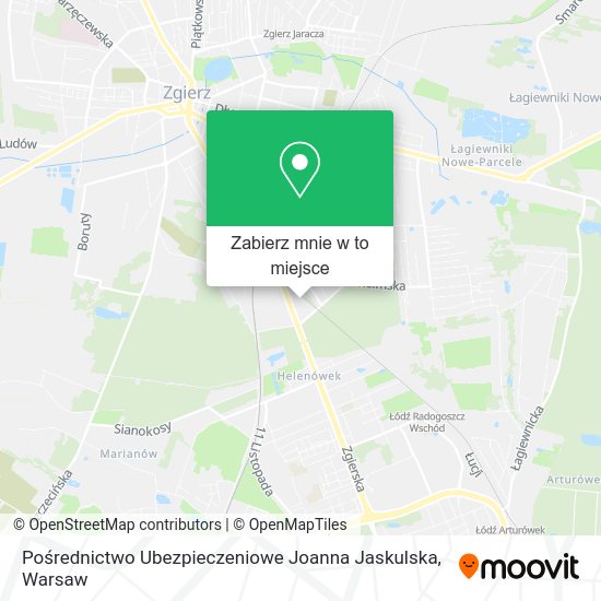 Mapa Pośrednictwo Ubezpieczeniowe Joanna Jaskulska