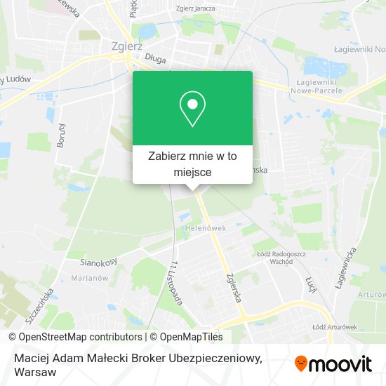 Mapa Maciej Adam Małecki Broker Ubezpieczeniowy