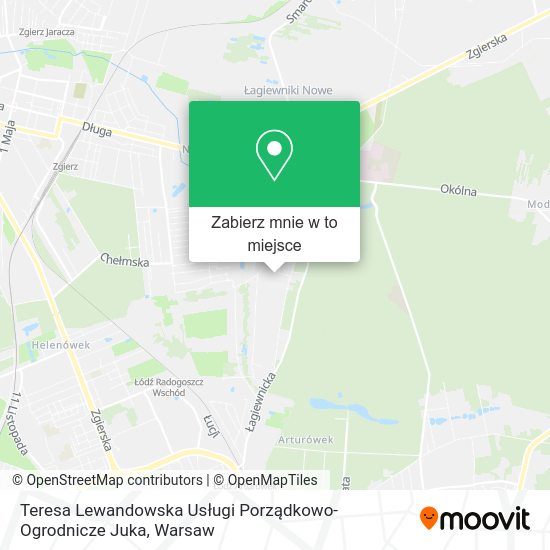 Mapa Teresa Lewandowska Usługi Porządkowo-Ogrodnicze Juka