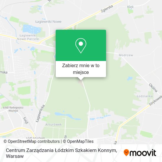 Mapa Centrum Zarządzania Łódzkim Szkakiem Konnym