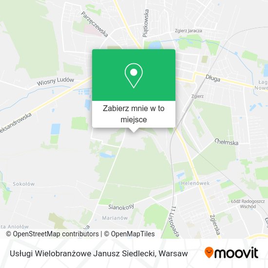 Mapa Usługi Wielobranżowe Janusz Siedlecki