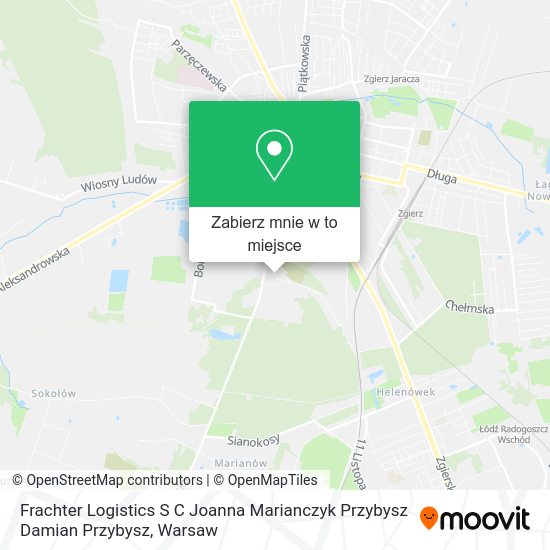 Mapa Frachter Logistics S C Joanna Marianczyk Przybysz Damian Przybysz