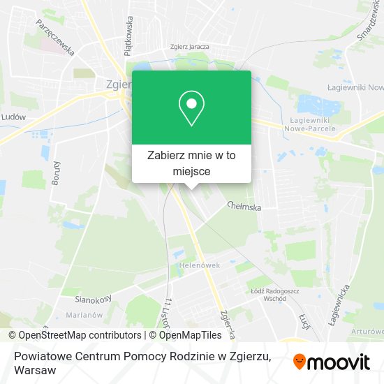 Mapa Powiatowe Centrum Pomocy Rodzinie w Zgierzu