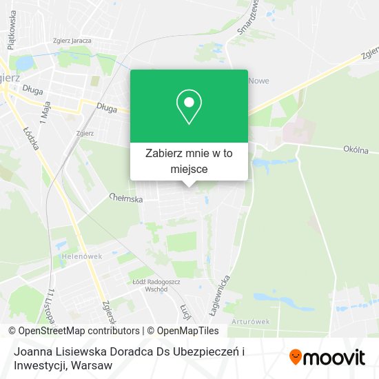 Mapa Joanna Lisiewska Doradca Ds Ubezpieczeń i Inwestycji