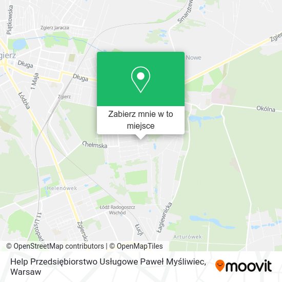 Mapa Help Przedsiębiorstwo Usługowe Paweł Myśliwiec