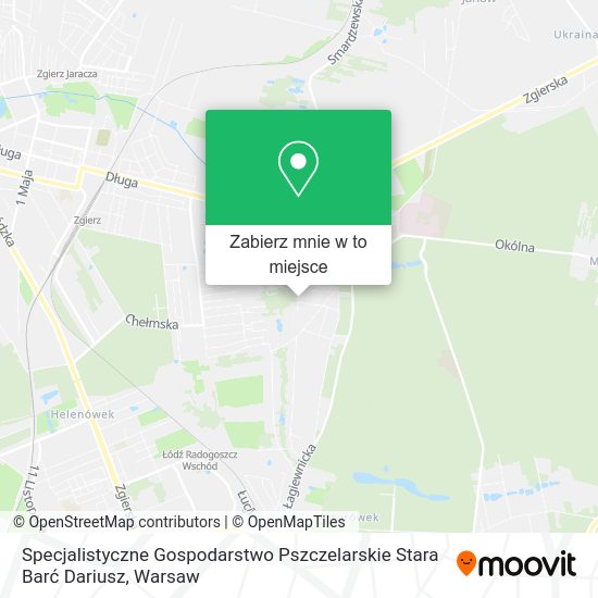 Mapa Specjalistyczne Gospodarstwo Pszczelarskie Stara Barć Dariusz