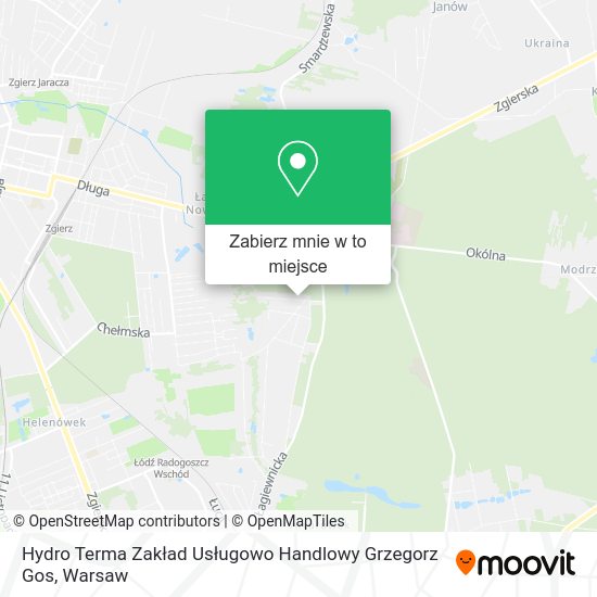 Mapa Hydro Terma Zakład Usługowo Handlowy Grzegorz Gos