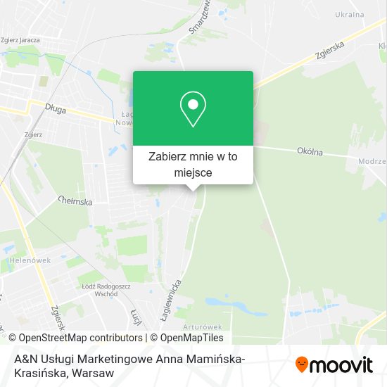 Mapa A&N Usługi Marketingowe Anna Mamińska-Krasińska