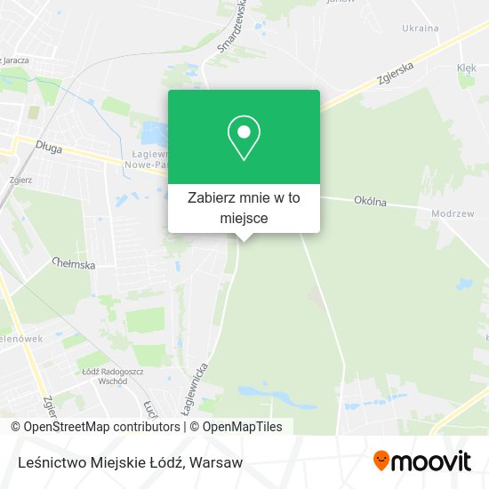 Mapa Leśnictwo Miejskie Łódź