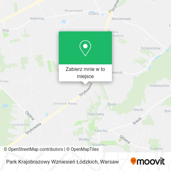 Mapa Park Krajobrazowy Wzniesień Łódzkich