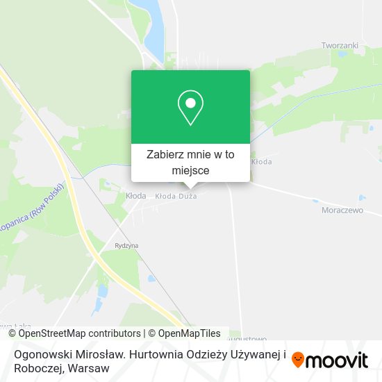 Mapa Ogonowski Mirosław. Hurtownia Odzieży Używanej i Roboczej