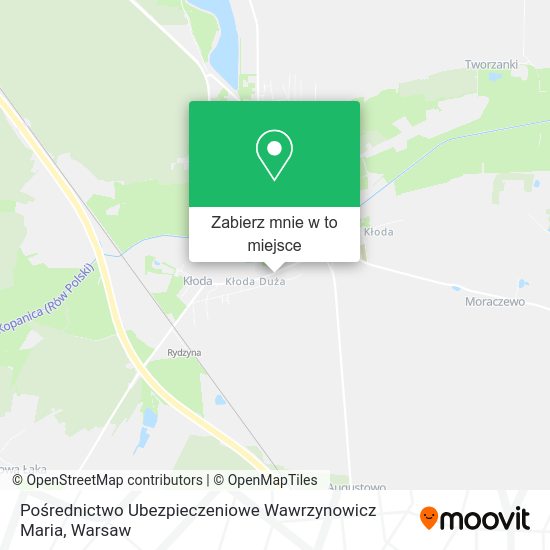 Mapa Pośrednictwo Ubezpieczeniowe Wawrzynowicz Maria