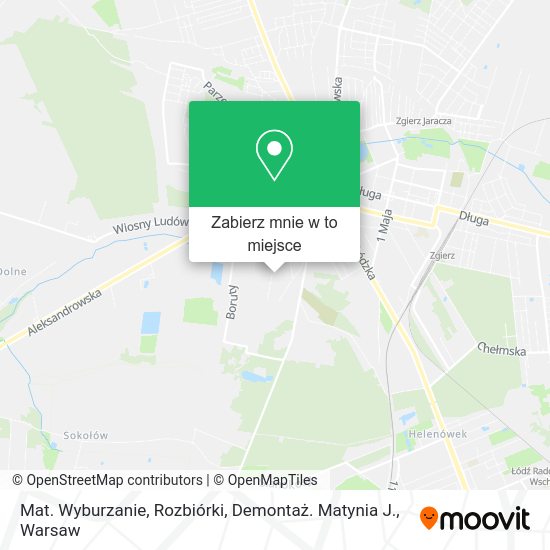 Mapa Mat. Wyburzanie, Rozbiórki, Demontaż. Matynia J.