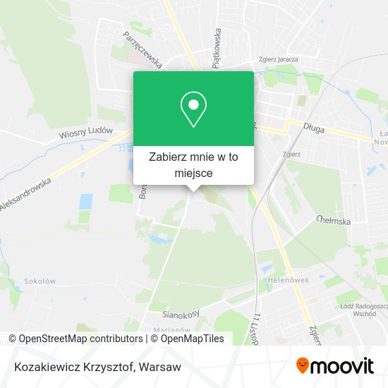 Mapa Kozakiewicz Krzysztof