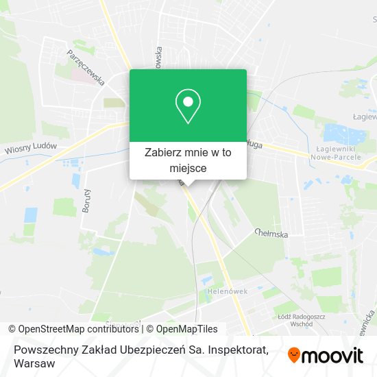 Mapa Powszechny Zakład Ubezpieczeń Sa. Inspektorat