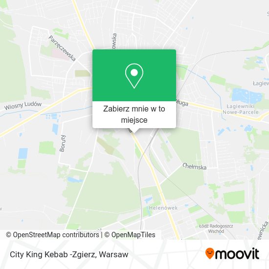 Mapa City King Kebab -Zgierz