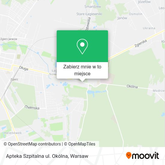 Mapa Apteka Szpitalna ul. Okólna