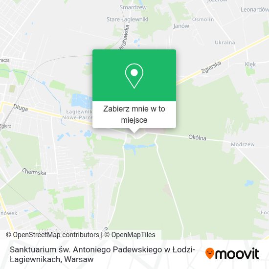 Mapa Sanktuarium św. Antoniego Padewskiego w Łodzi-Łagiewnikach