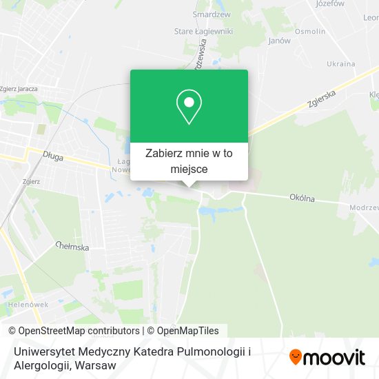 Mapa Uniwersytet Medyczny Katedra Pulmonologii i Alergologii