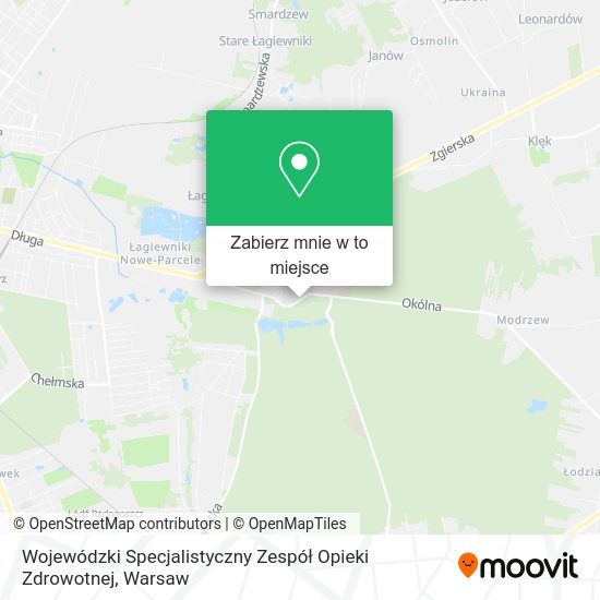 Mapa Wojewódzki Specjalistyczny Zespół Opieki Zdrowotnej