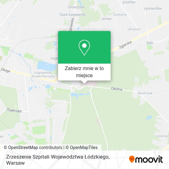 Mapa Zrzeszenie Szpitali Województwa Łódzkiego