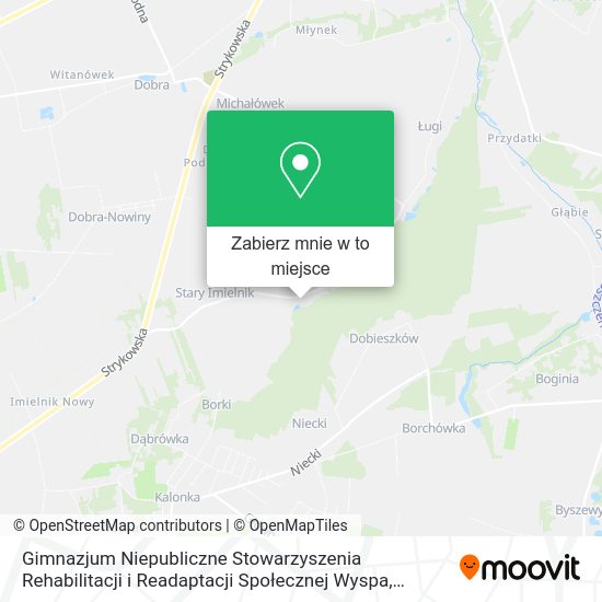 Mapa Gimnazjum Niepubliczne Stowarzyszenia Rehabilitacji i Readaptacji Społecznej Wyspa