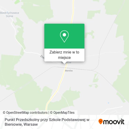 Mapa Punkt Przedszkolny przy Szkole Podstawowej w Bieniowie