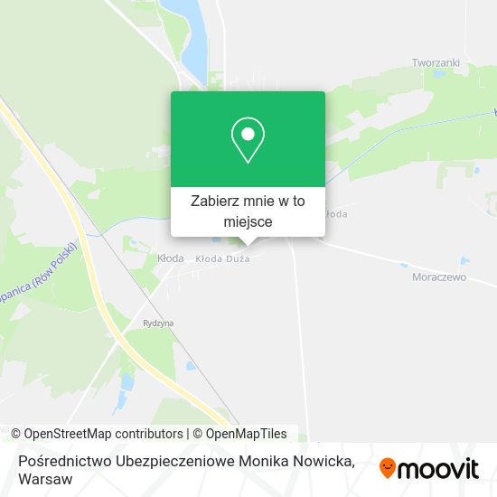 Mapa Pośrednictwo Ubezpieczeniowe Monika Nowicka