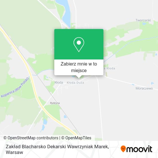 Mapa Zakład Blacharsko Dekarski Wawrzyniak Marek