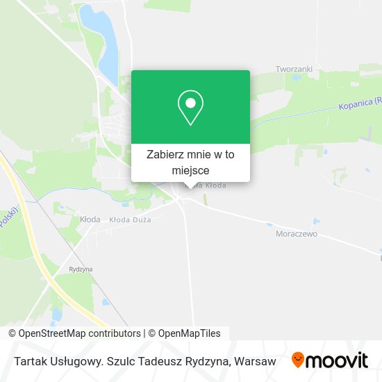 Mapa Tartak Usługowy. Szulc Tadeusz Rydzyna