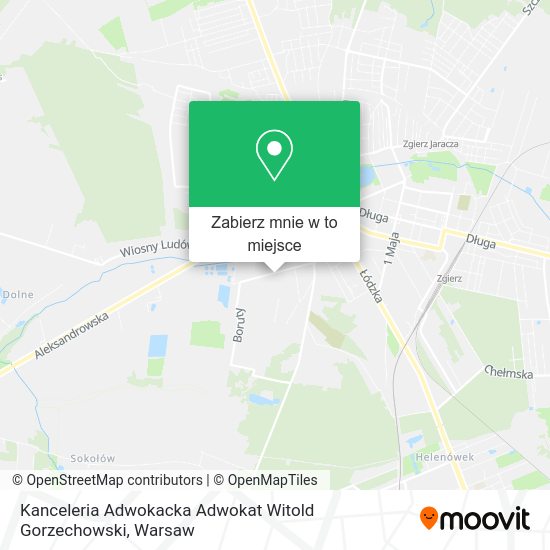 Mapa Kanceleria Adwokacka Adwokat Witold Gorzechowski
