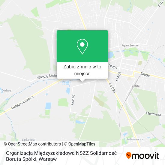 Mapa Organizacja Międzyzakładowa NSZZ Solidarność Boruta Spółki