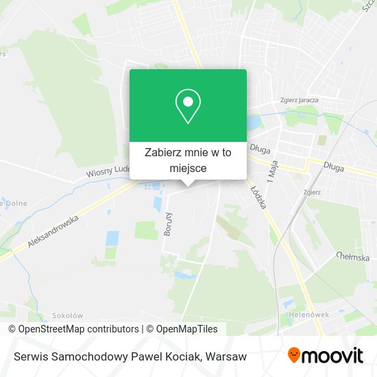 Mapa Serwis Samochodowy Pawel Kociak