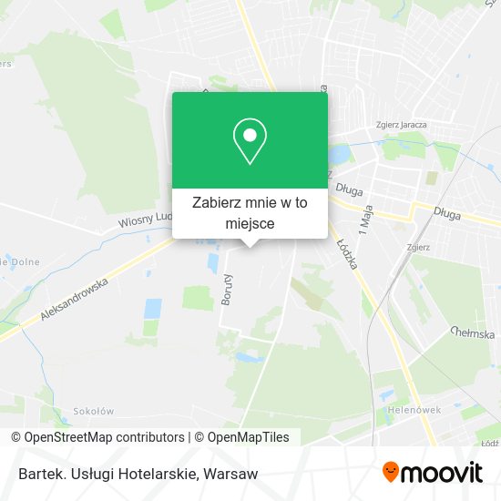 Mapa Bartek. Usługi Hotelarskie