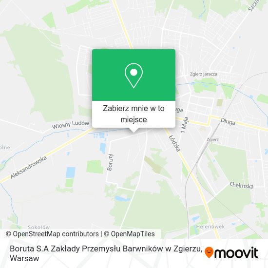 Mapa Boruta S.A Zakłady Przemysłu Barwników w Zgierzu